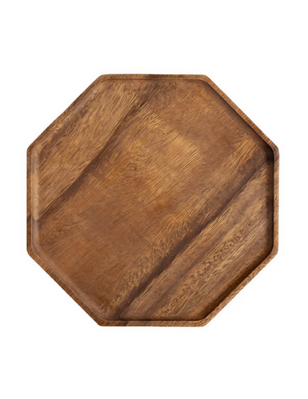 Anygleam Natural Wood Diagonal Oval Acacia Wood Plate Serving Tray Food Kitchen Tableware