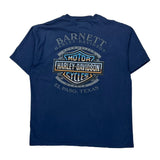 Harley Davidson Graphic T-Shirt - Large Blue Cotton