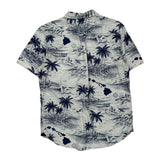 Jachs Hawaiian Shirt - Large Blue Cotton