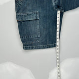 Denver Hayes Cargo Denim Shorts - 37W 10L Blue Cotton