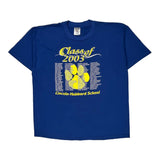 Class Of 2003 Jerzees Graphic T-Shirt - XL Blue Cotton Blend