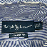 Ralph Lauren Striped Shirt - Medium Blue Cotton