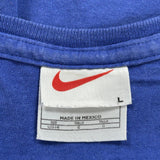 Nike T-Shirt - Large Blue Cotton