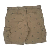 Old Navy Graphic Cargo Shorts - 36W 10L Khaki Cotton