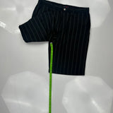 Quiksilver Pinstripe Shorts - 34W 10L Black Cotton