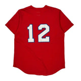 Baseball Majestic Jersey - Large Red Polyester