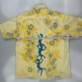 Unbranded Floral Hawaiian Shirt - Large Blue Cotton