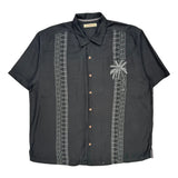 Tommy Bahama Tall Hawaiian Shirt - XL Black Silk
