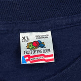 Illinois Fruit Of The Loom Single Stitch T-Shirt - XL Navy Cotton