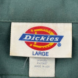 Dickies Short Sleeve Shirt - Large Green Cotton