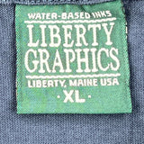 Single Stitch Maine Liberty Graphic T-Shirt - XL Blue Cotton