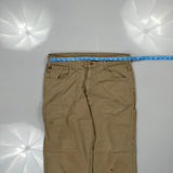 Carhartt Carpenter Trousers - 36W 30L Khaki Cotton Blend