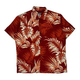 Van Heusen Floral Hawaiian Shirt - XL Red Cotton