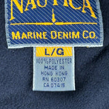 Nautica Striped Fleece - Large Navy Polyester