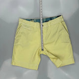 Tommy Hilfiger Chino Shorts - 34W 9L Yellow Cotton