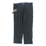 Wrangler Cargo Trousers - 39W 32L Black Cotton