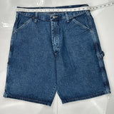 Wrangler Carpenter Shorts - 34W 10L Blue Cotton