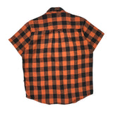 Harley Davidson Checked Short Sleeve Shirt - Large Black Cotton