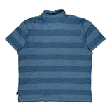 Patagonia Striped Polo Shirt - XL Blue Cotton