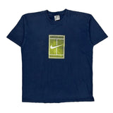Nike Graphic T-Shirt - Large Blue Cotton