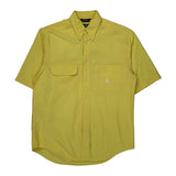 Nautica Short Sleeve Shirt - Small Yellow Cotton