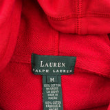 Ralph Lauren Hoodie - Medium Red Cotton