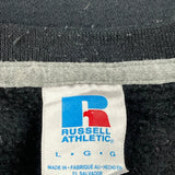 Russell Athletic Sweatshirt - Large Black Cotton Blend