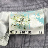 Skull Design Ed Hardy Graphic Shorts - 31″ Waist Multicoloured Polyester