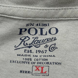 Polo By Ralph Lauren T-Shirt - XL Grey Cotton