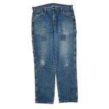 Dickies Double Knee Carpenter Jeans - 36W 30L Blue Cotton