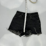 Orange Tab Levis Denim Shorts - 26W UK 6 Black Cotton