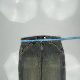 Unbranded Cargo Carpenter Jeans - 35W 32L Grey Cotton