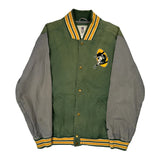 Nfl Vintage Collection Reebok Varsity Jacket - Large Green Cotton