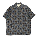 Tasso Elba Floral Hawaiian Shirt - Large Multicoloured Linen