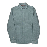 Armani Exchange Checked Shirt - Small Blue Cotton