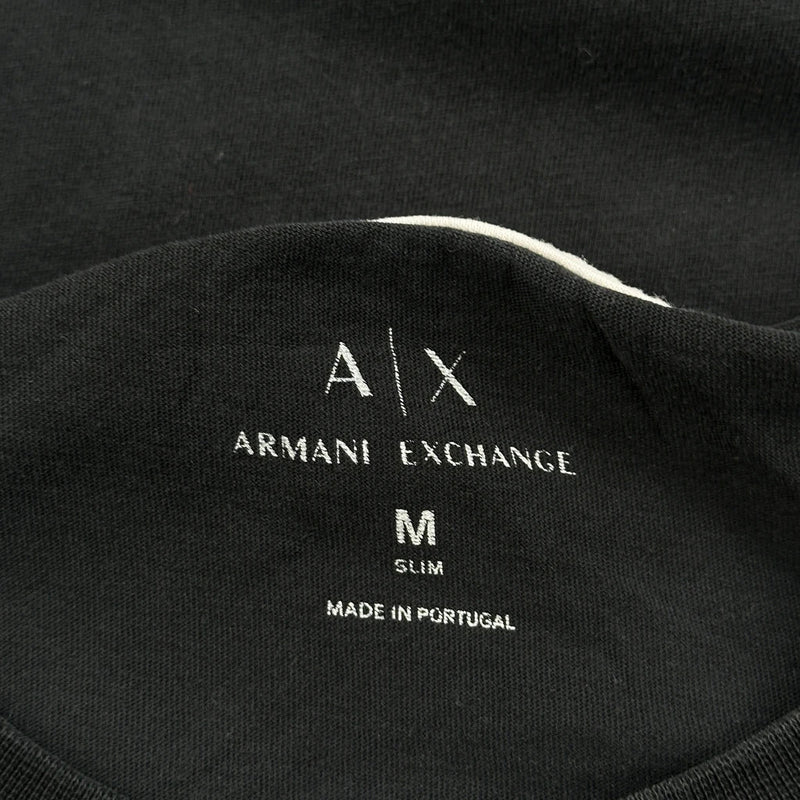 Armani Exchange Slim T-Shirt - Medium Black Cotton