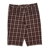 Sean John Checked Shorts - 36W 15L Blue Cotton