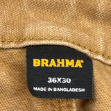 Brahma Carpenter Trousers - 36W 30L Brown Cotton