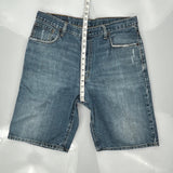 Levis Denim Shorts - 35W 11L Blue Denim