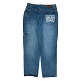 Francois Girbaud Graphic Jeans - 36W 31L Blue Cotton