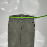 Dickies Carpenter Trousers - 36W 30L Green Cotton