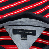 Tommy Hilfiger Striped Polo Shirt - Medium Navy Cotton