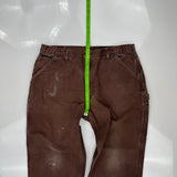 Carhartt Carpenter Trousers - 36W 30L Brown Cotton