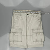 Levis Cargo Shorts - 34W 12L White Cotton