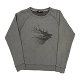 The North Face Graphic Sweatshirt - Large Grey Cotton