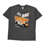 Racing Gildan Graphic T-Shirt - XL Gray Cotton