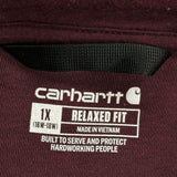 Carhartt Hoodie - XL Burgundy Cotton