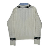 Tommy Hilfiger Striped Sweater - Large Blue Cotton
