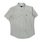 Ralph Lauren Slim Fit Short Sleeve Shirt - Large White Cotton