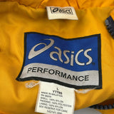 Asics Striped Windbreaker - Large Navy Nylon